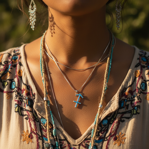 Z ARRON DESIGN Colar com pingente de fio de cobre Serenity Moonstone