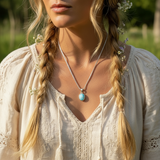 Larimar Wave Silver Necklace