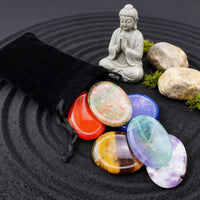 Set chakra Don't Worry Stones + borsa in velluto