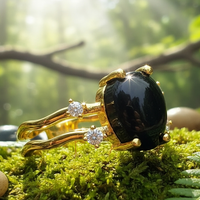 Z ARRON DESIGN Collier avec pendentif en fil de cuivre et pierre de lune Serenity
