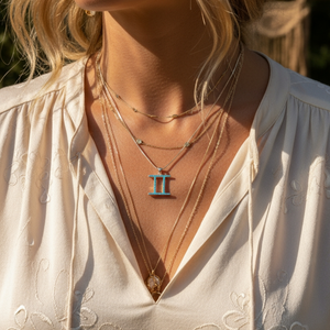 Z ARRON DESIGN Collier avec pendentif en fil de cuivre et pierre de lune Serenity