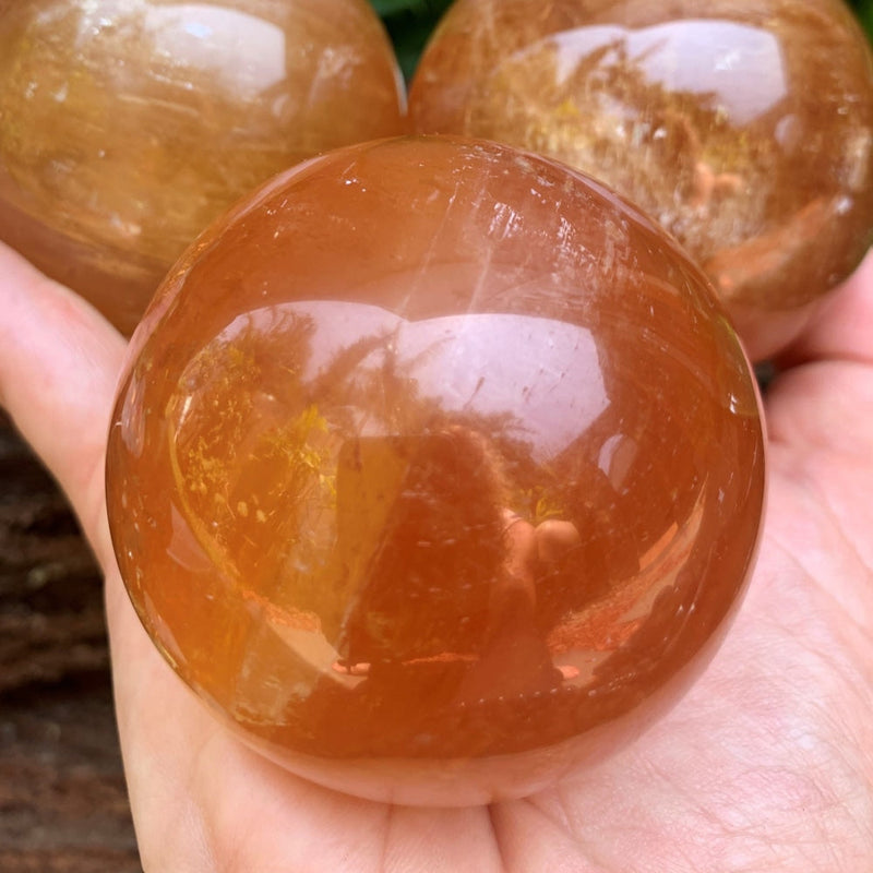 Orange Calcite - sphere