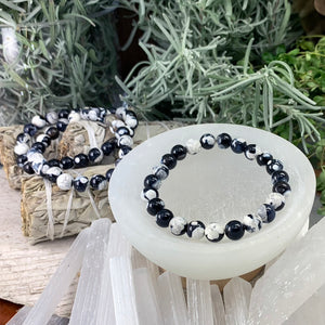 Pulsera Mala Orca Jaspe Con Bolsa De Terciopelo