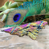 Éventail Rainbow Peacock Titanium Kyanite