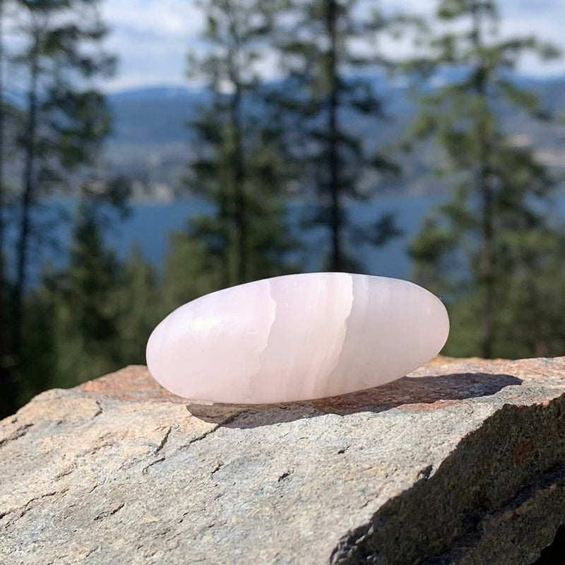 FREE GIVEAWAY!  Pink Calcite Palmstone  - (Just Pay Cost of Shipping)