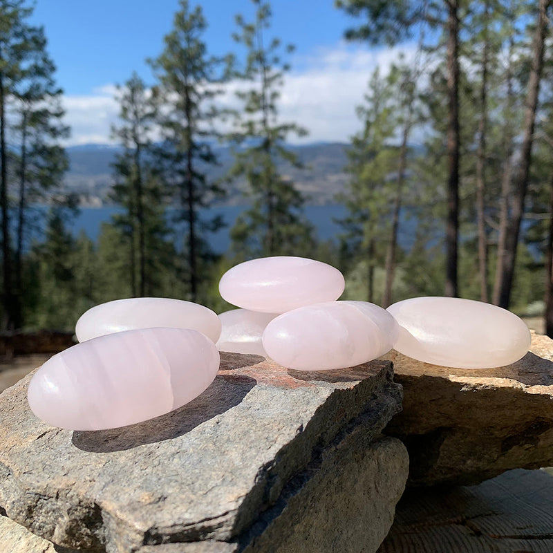 FREE GIVEAWAY!  Pink Calcite Palmstone  - (Just Pay Cost of Shipping)