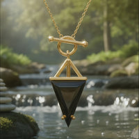 Z ARRON DESIGN Collier avec pendentif en fil de cuivre et pierre de lune Serenity