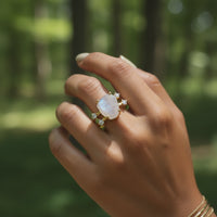 Z ARRON DESIGN Collier avec pendentif en fil de cuivre et pierre de lune Serenity