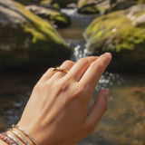 Gold Wave Ring of Flow