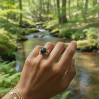 Z ARRON DESIGN Collier avec pendentif en fil de cuivre et pierre de lune Serenity