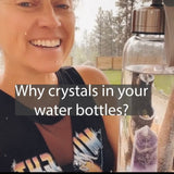Botella de agua de cristal + estuche de transporte