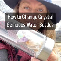 Botella de agua de vaina de gemas de cristal mixto de alta vibración 💧