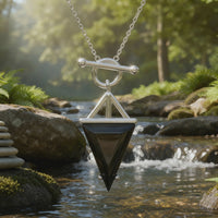 Z ARRON DESIGN Collier avec pendentif en fil de cuivre et pierre de lune Serenity