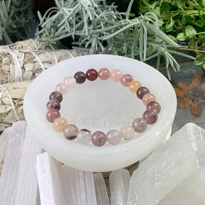 Pulseira Mala Roxa Aventurina Com Bolsa De Veludo
