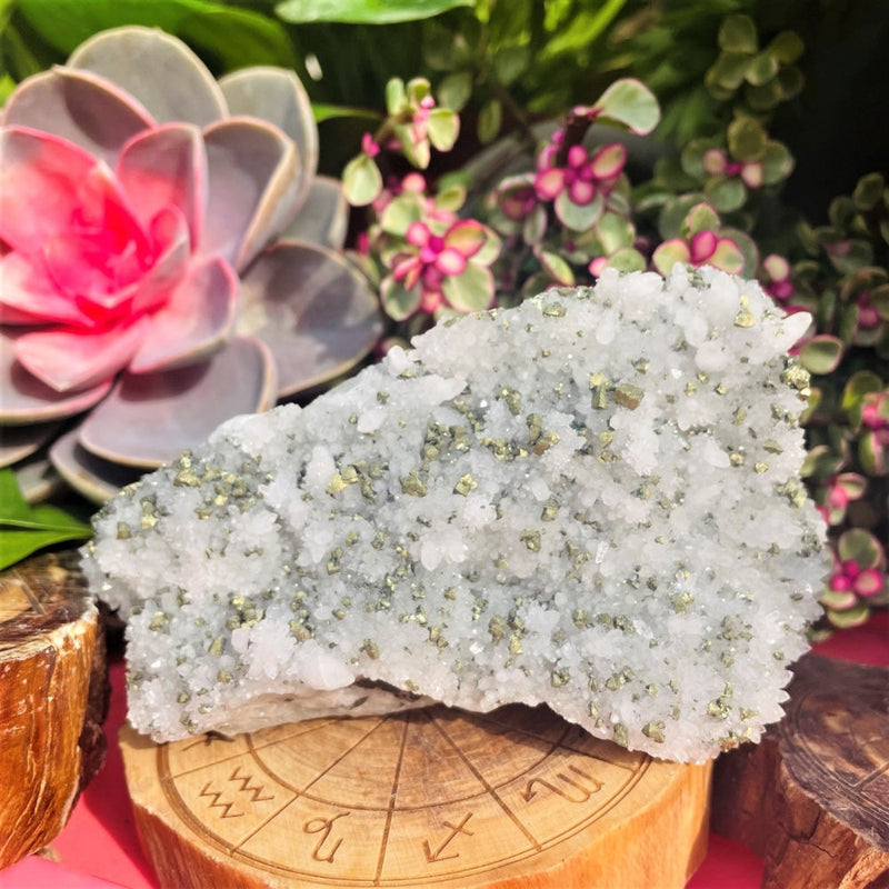 Quartz Cluster With Pyrite Cluster (Item #0027)