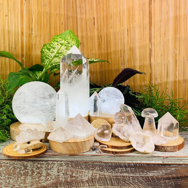 WORKING ON THIS ONE Clear Quartz Collectors Kit Large Decor Set - collection