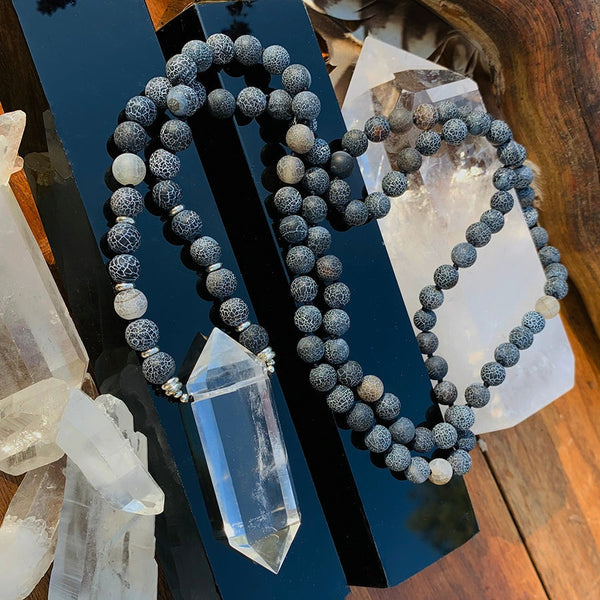 Quartz Pendant Mala Necklace