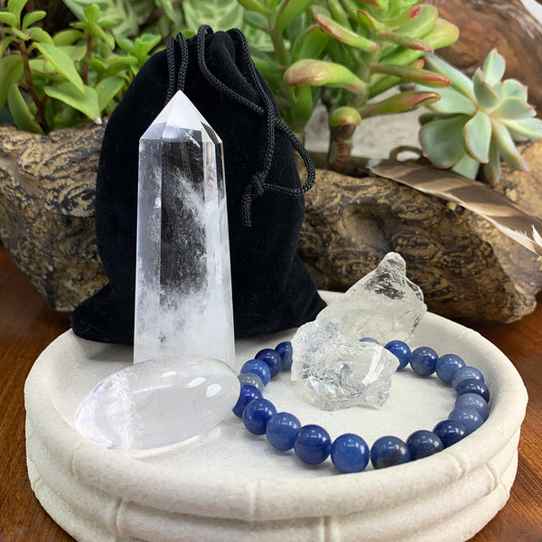 Conjunto Pulseira Mala e Cristal Amplificador 🙏