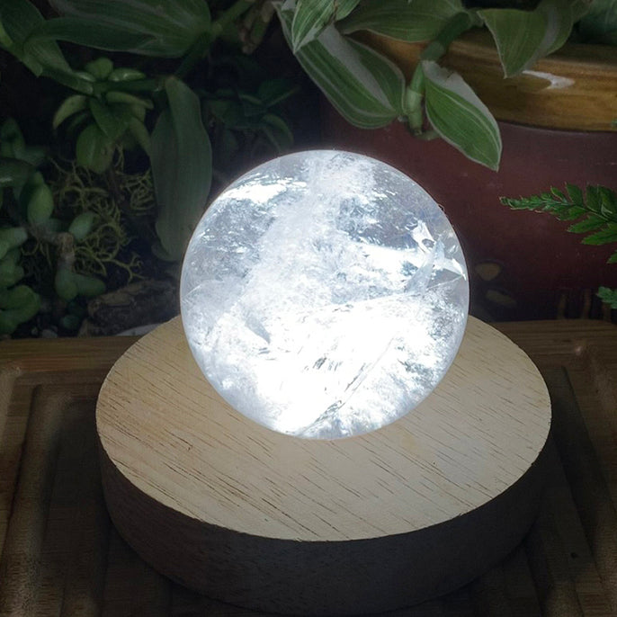 Kristallen sfeerlicht (kwartsbol-medium)