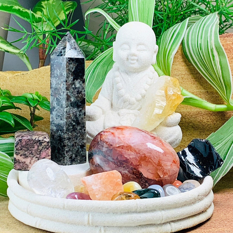 ARRON - MAY17-JUNE 17💝Glowing Treasures Yooperlite+Fire Quartz Palmstone Treasure Box (Individual Purchase / Non Subscription)