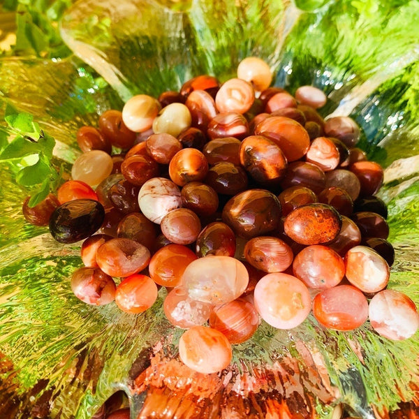 WORKING ON Carnelian Pebble Stones - tumbledstone