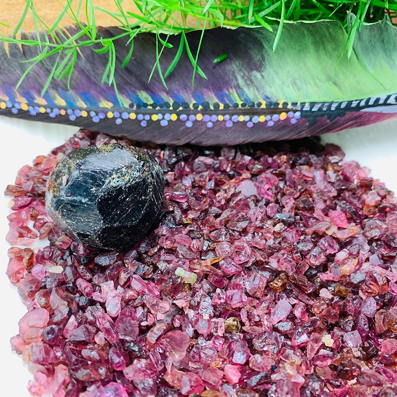 WORKING ON Red Garnet Rough Mini Gemstones (250 Grams) - tumbledstone