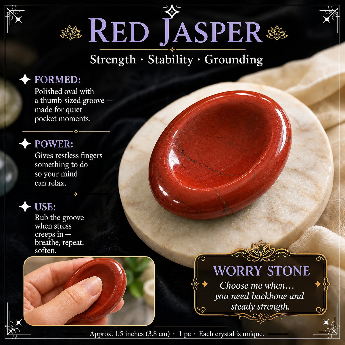 Kırmızı Jasper Kaygı Taşı