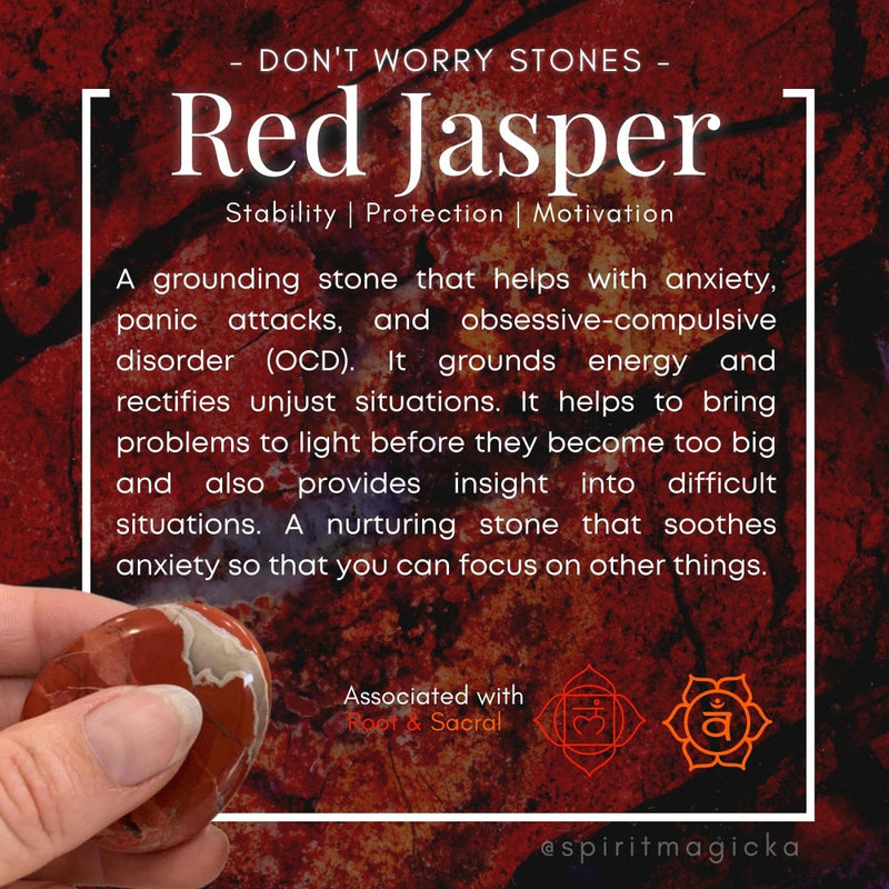 Red Jasper Worry Stone - worrystone