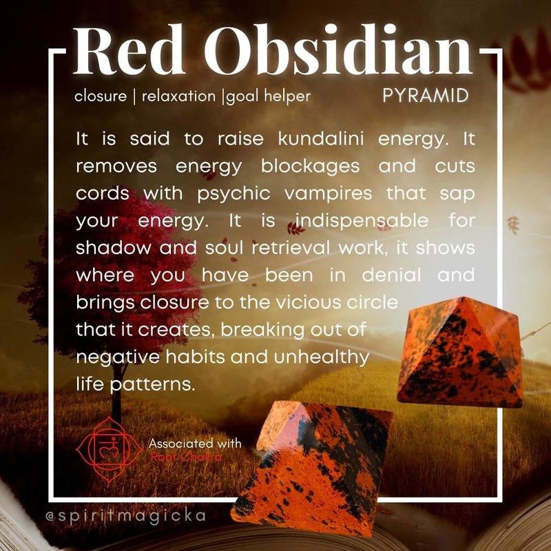 Red Obsidian Pyramid - Small - pyramids