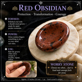 Rød Obsidian bekymringssten
