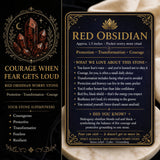 Rød Obsidian bekymringssten