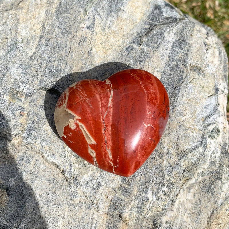 Piedras lunares crecientes de jaspe rojo