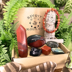 Koruyucu Kırmızı Jasper + Müttefikler Kristal Koleksiyonu