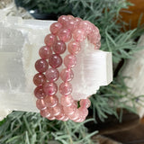 Mala Strawberry Quartz Bracelet With Velvet Pouch
