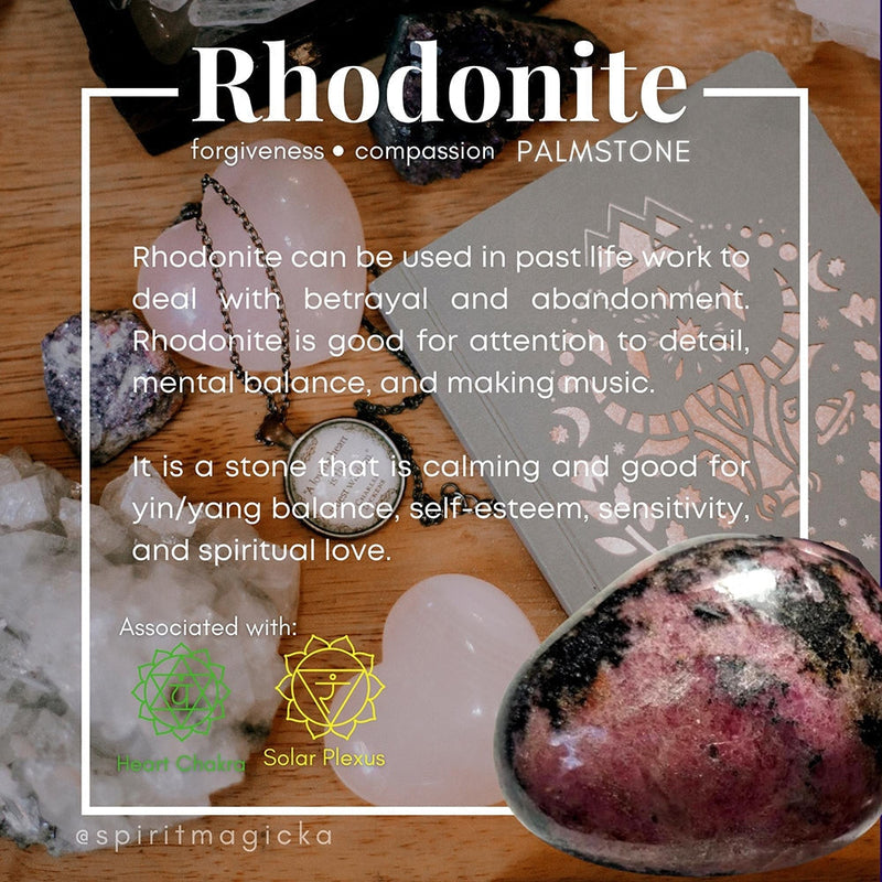 Rhodonite Palmstone - palmstone