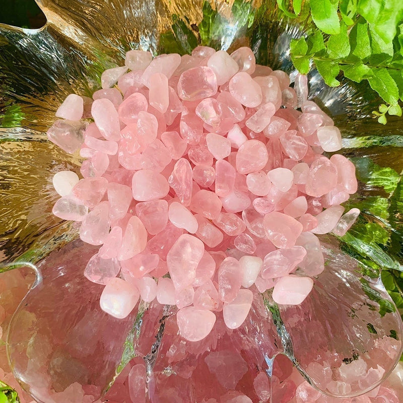 WORKING ON Rose Quartz Pebble Stones - tumbledstone