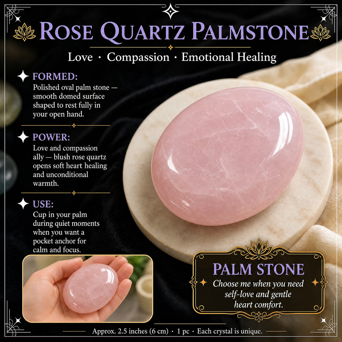 Rose Quartz Palmstone