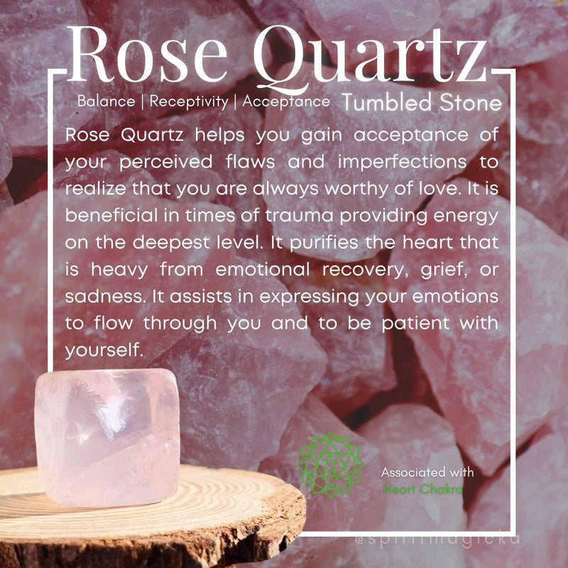 Rose Quartz Tumbled Cube - tumbledstone