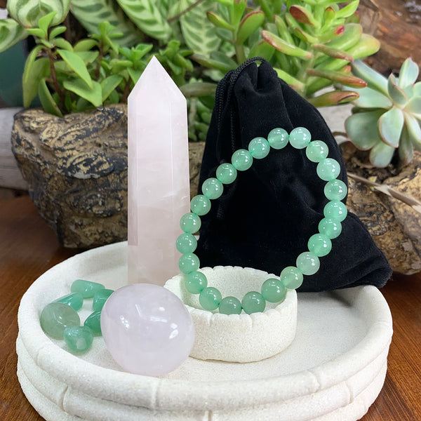 Conjunto de Pulsera Mala y Cristal Armonizador 🙏