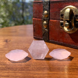 Rose Quartz Sacred Geometry Faceted Crystal