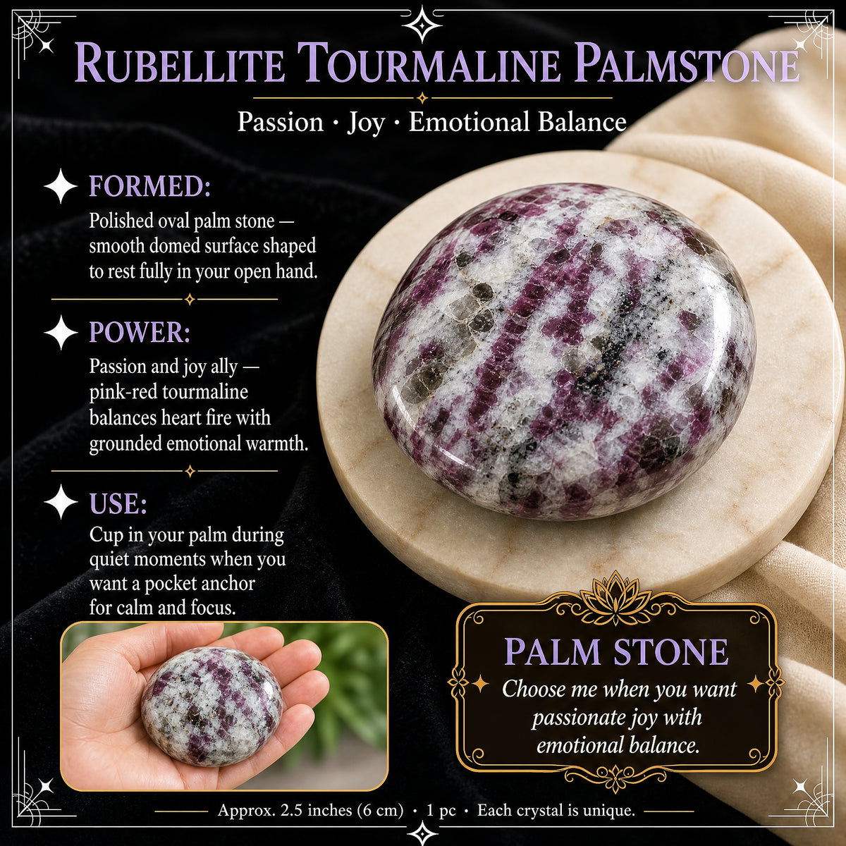 Rubellit Turmalin Palmstein