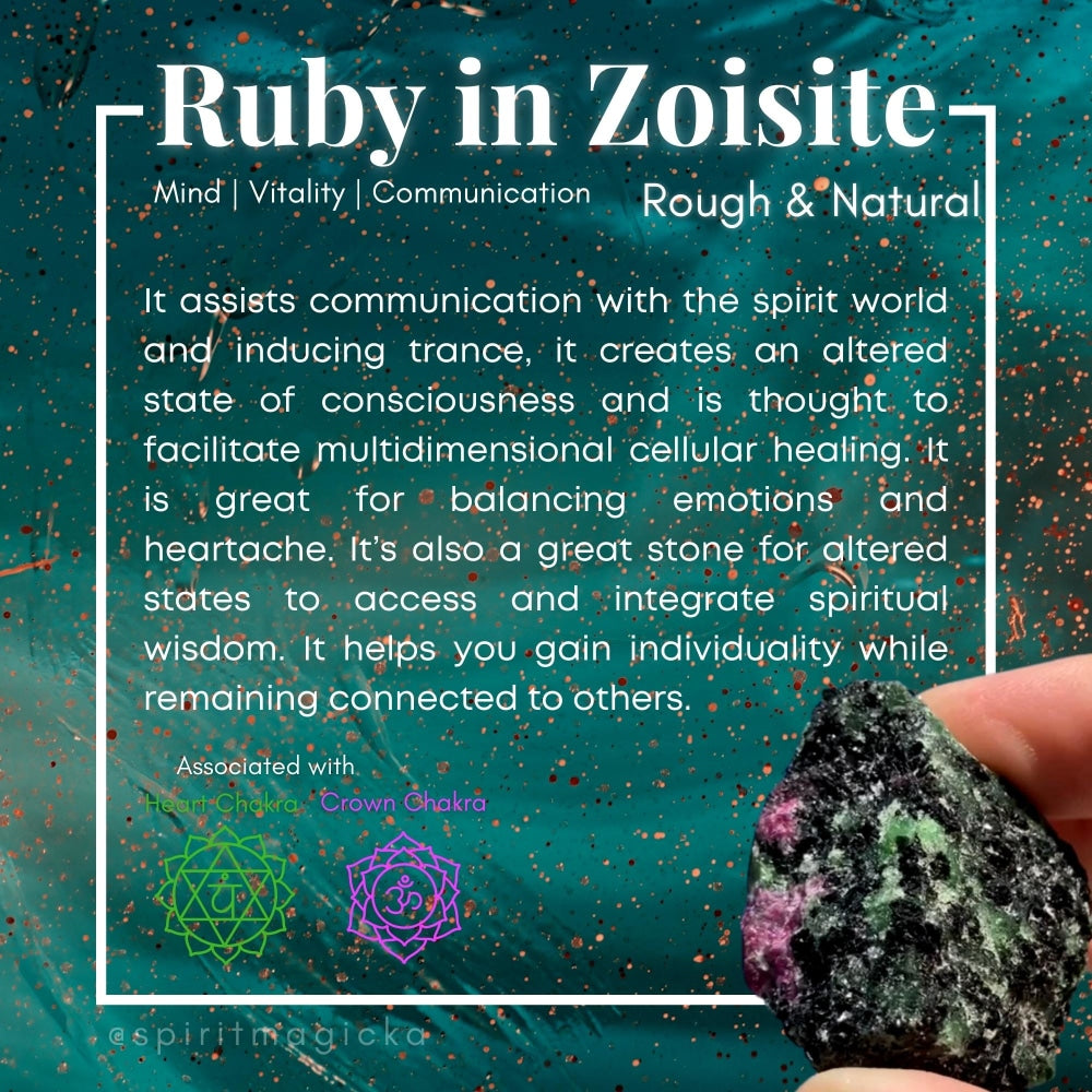 Ruby In Zoisite Rough Natural Stone Spirit Magicka