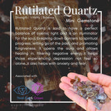 Rutilated Quartz Mini Gemstones (50 Gram / 1.7oz. Lot)