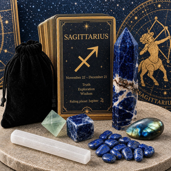♐ Skytten - 22. november - 21. december - Zodiac Crystal Fusion Sæt med etui