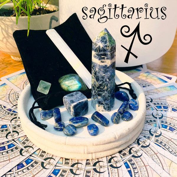 AAA Sagittarius Zodiac Crystal Fusion Set With Pouch