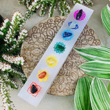 ARRON PRICING - Selenite Chakra Charging Plate + 7 Mini Gemstones - wand