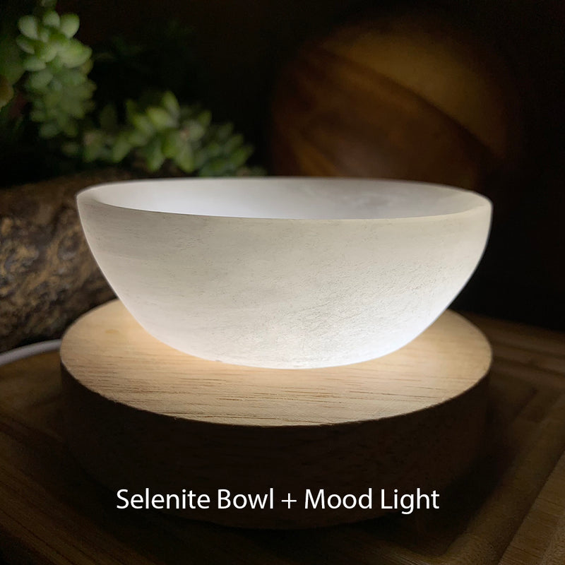 Selenite Crystal Bowl Mood Light