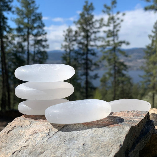 FREE GIVEAWAY! Selenite Palmstone