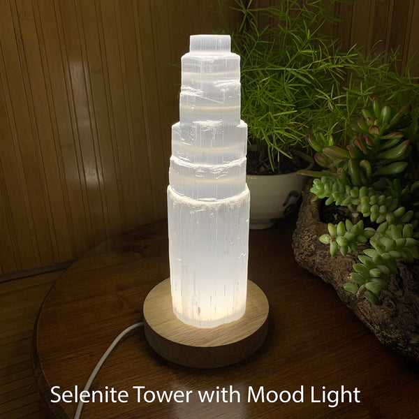 Selenitt Crystal Tower Stemningslys