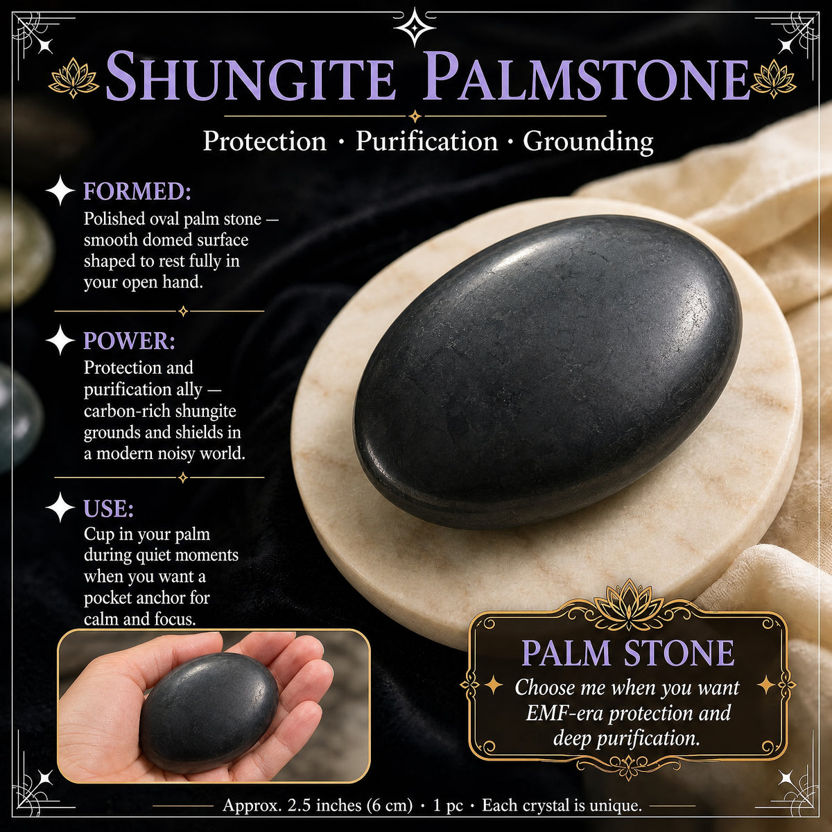 Shungite Palmstone